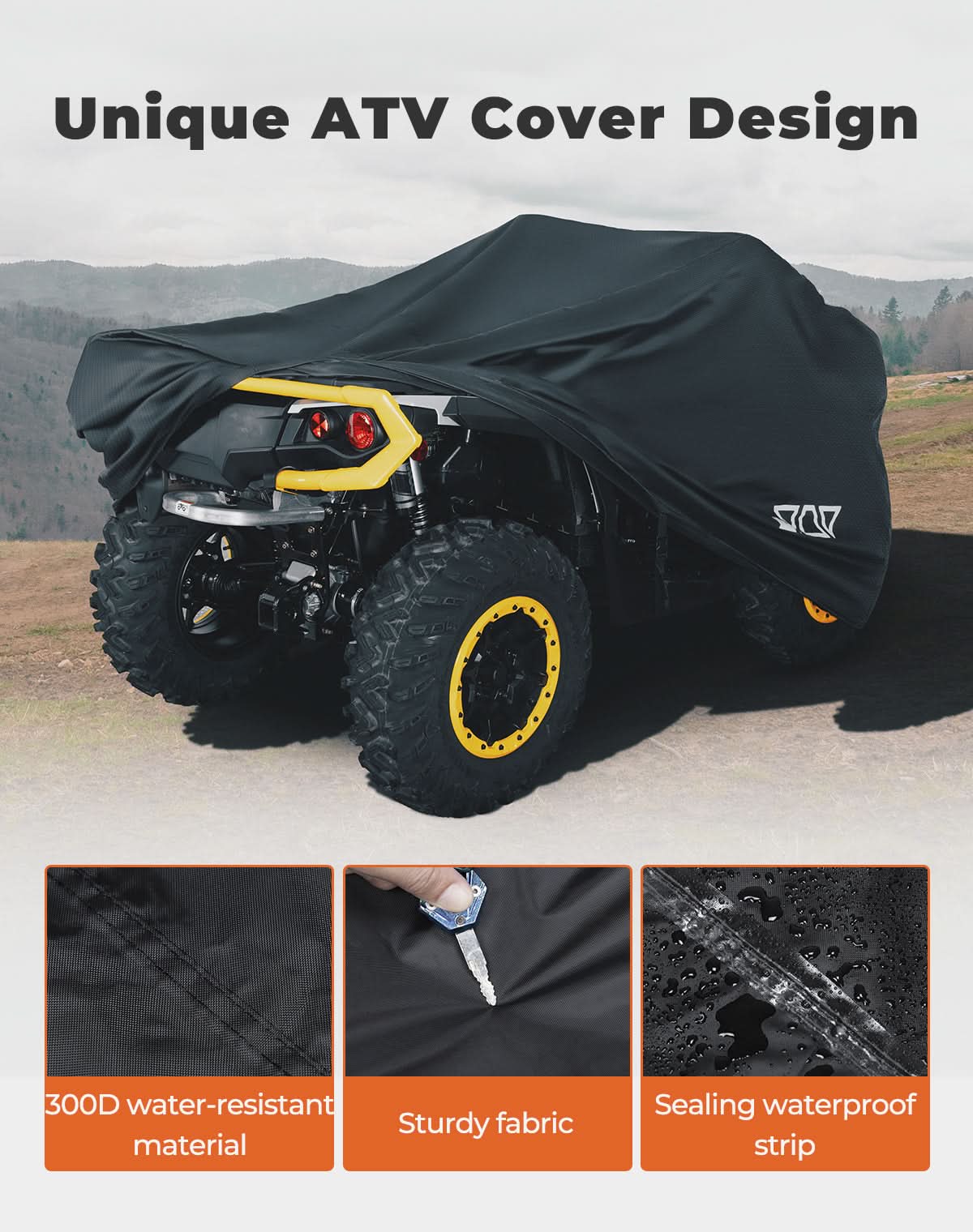 Universal ATV Waterproof Cover 90'' X 43'' X 46'' - Image 3