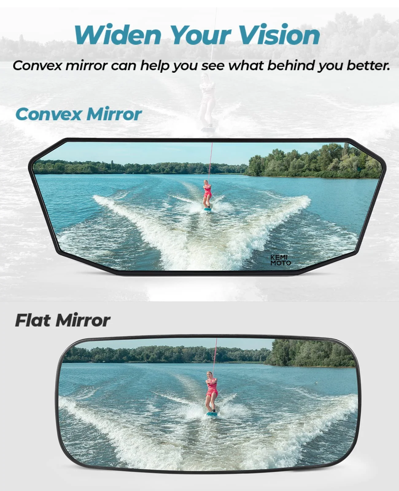 Universal Boat Rear View Mirror - Image 2