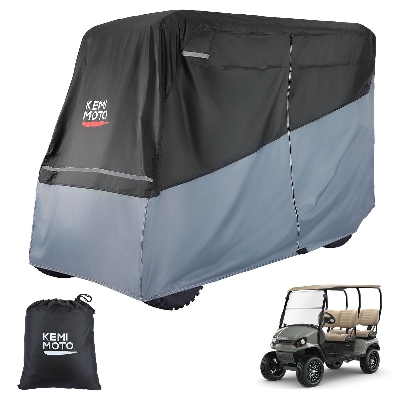 Universal Golf Cart Cover Seats with Storage Bag - Image 3