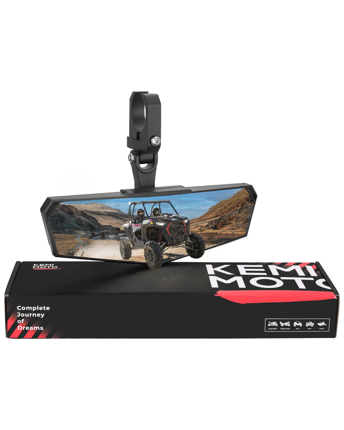 1.5-2" Rear view Mirror for Polaris RZR/Pioneer/Talon/ X3/ CFMOTO/Kawasaki - Image 10