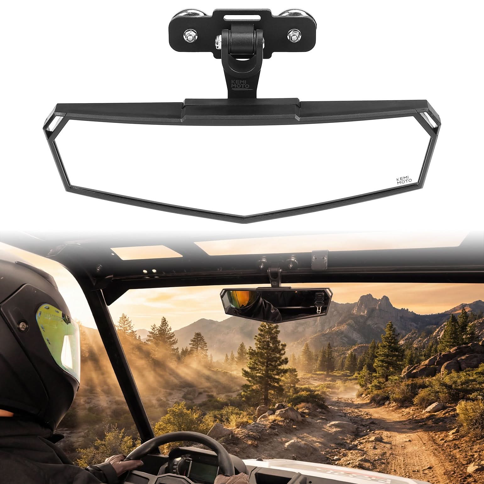 Universal Magnetic Rear View Mirror for Golf Cart, UTV & Truck