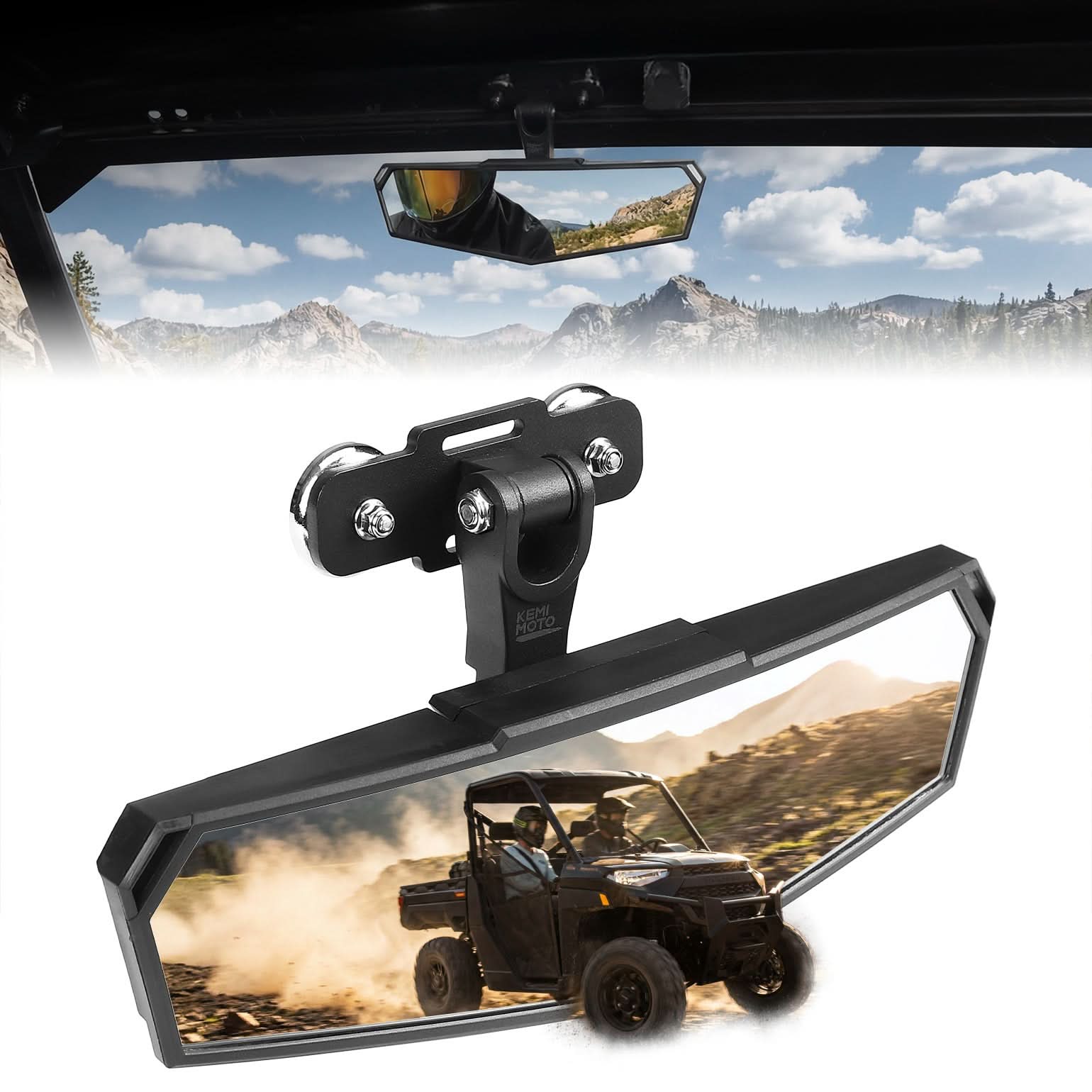 Universal Magnetic Rear View Mirror for Golf Cart, UTV & Truck - Image 2