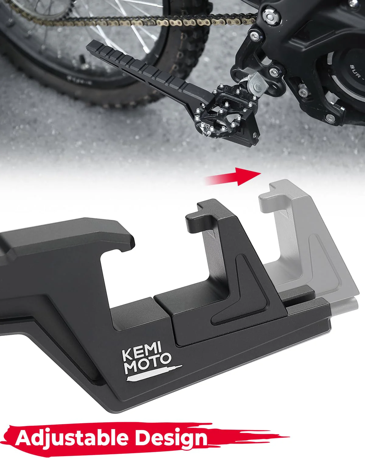 Universal Motorcycle Dirt Bike Passenger Footpegs - Image 5