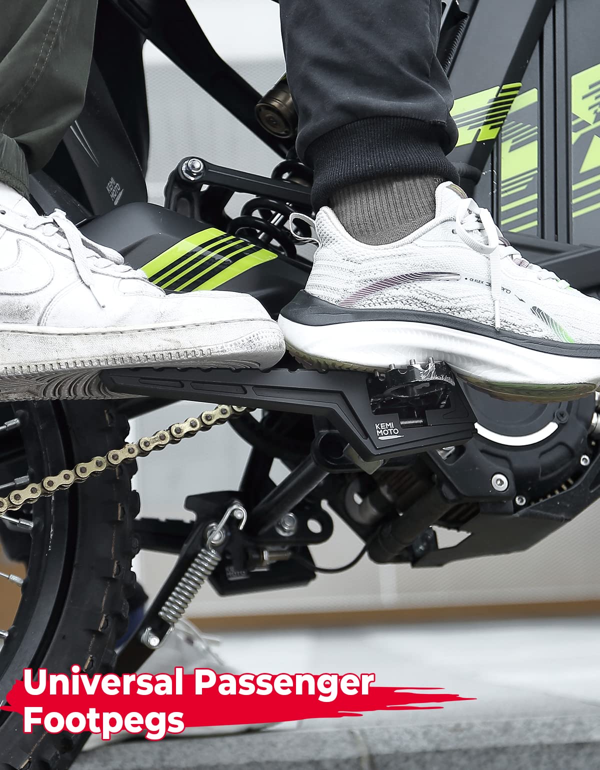 Universal Motorcycle Dirt Bike Passenger Footpegs - Image 6