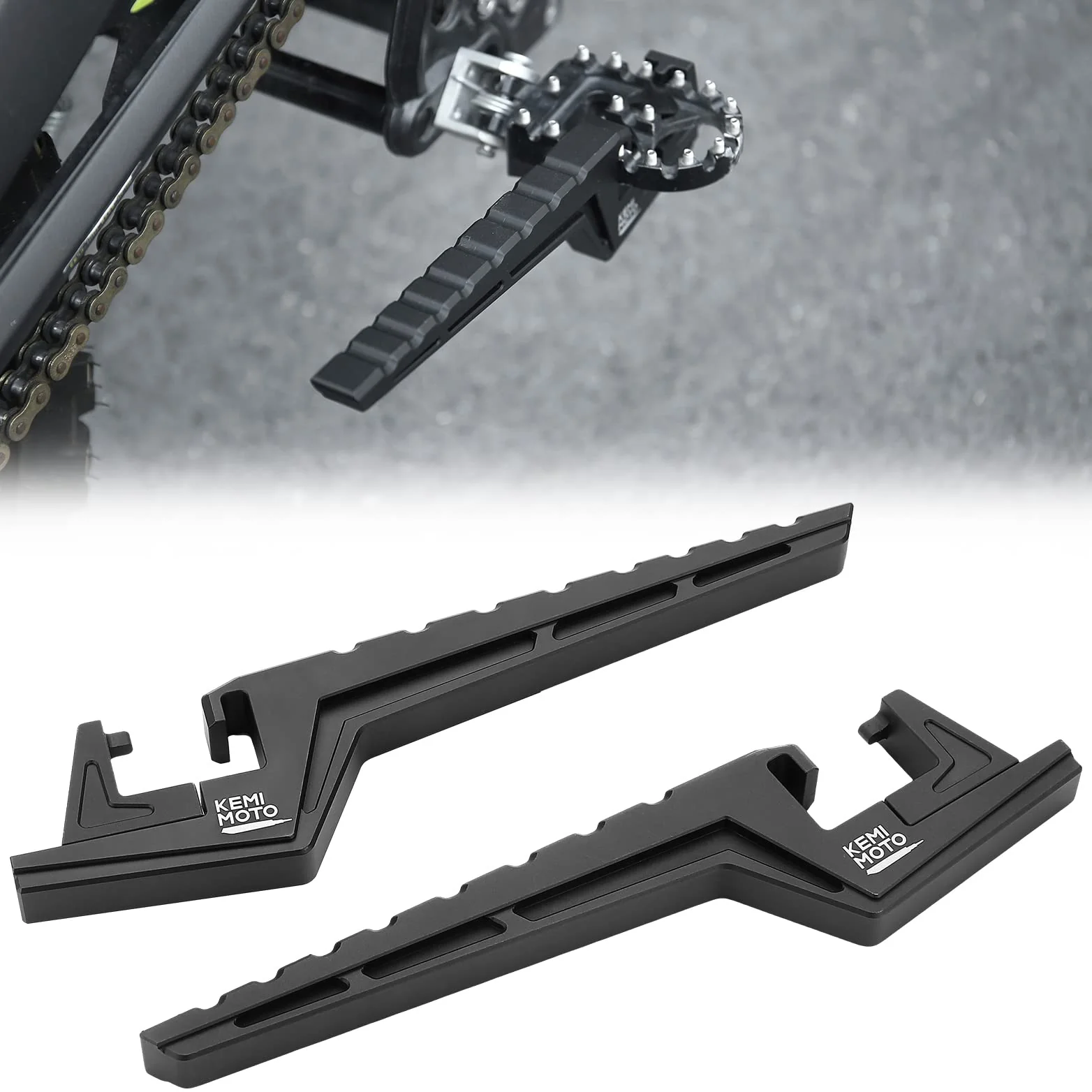 Universal Motorcycle Dirt Bike Passenger Footpegs - Image 7
