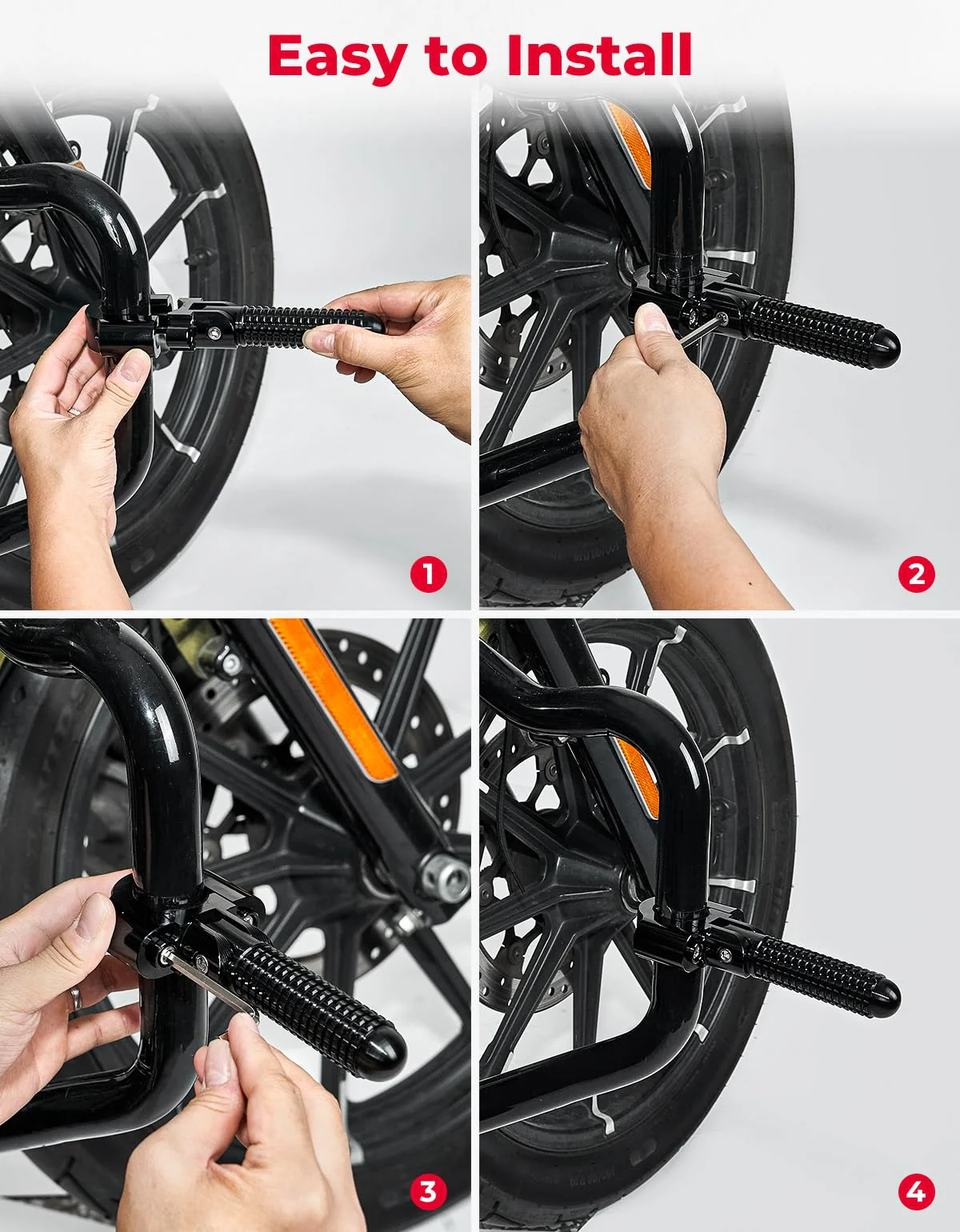 Universal Motorcycle Foldable Foot Pegs - Image 4