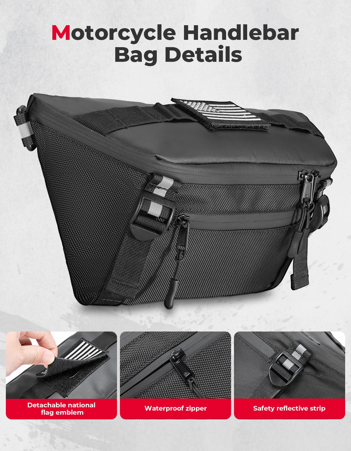 Universal Motorcycle Handlebar Bag for Dirt Bike - Image 3
