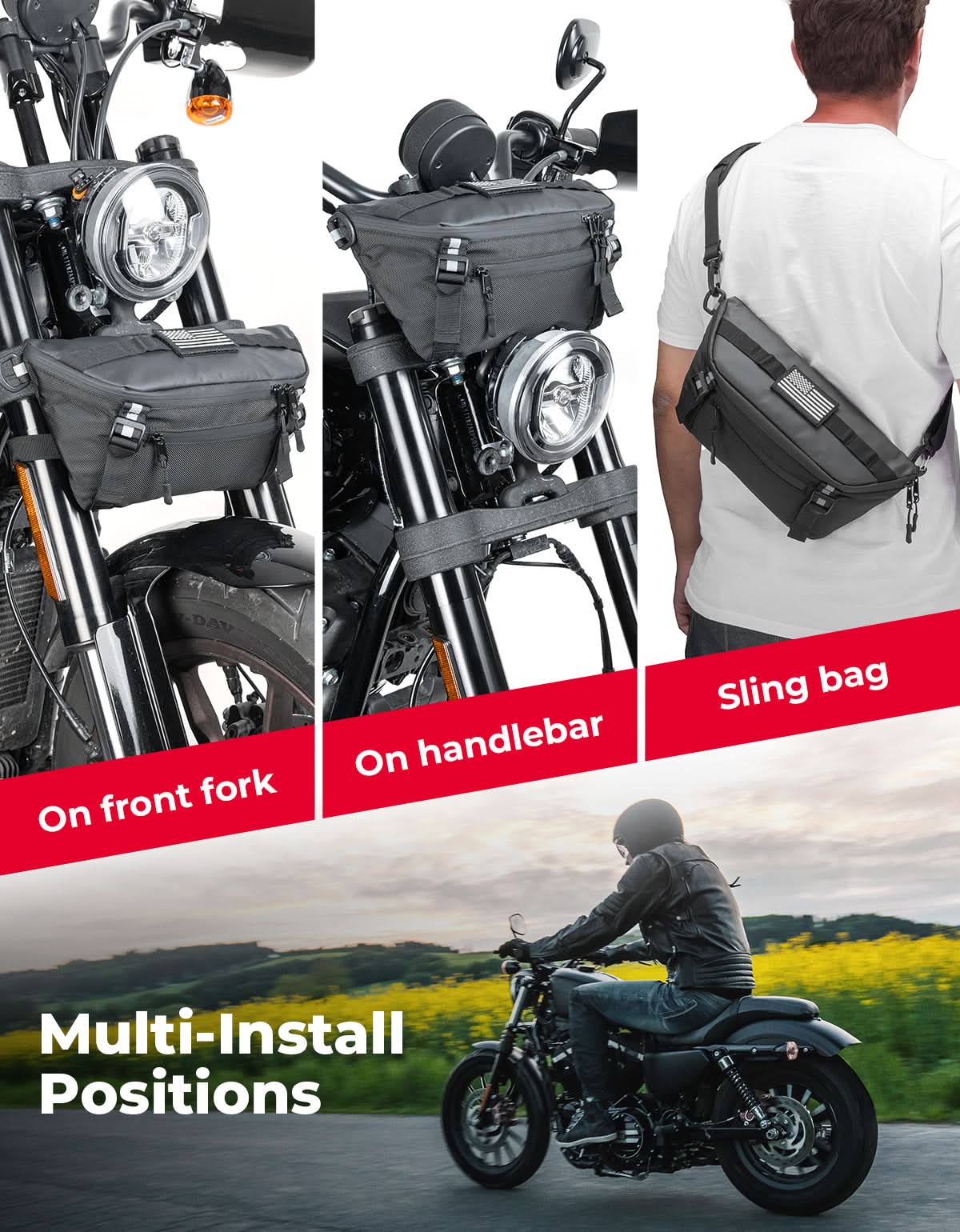 Universal Motorcycle Handlebar Bag for Dirt Bike - Image 7