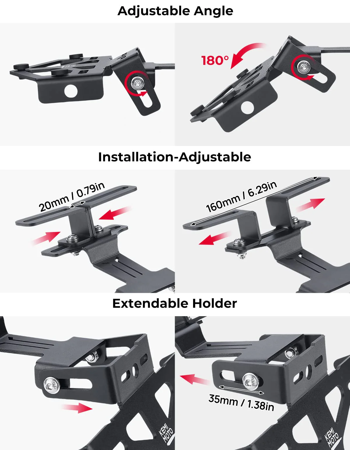 Universal Motorcycle License Plate Bracket - Image 3