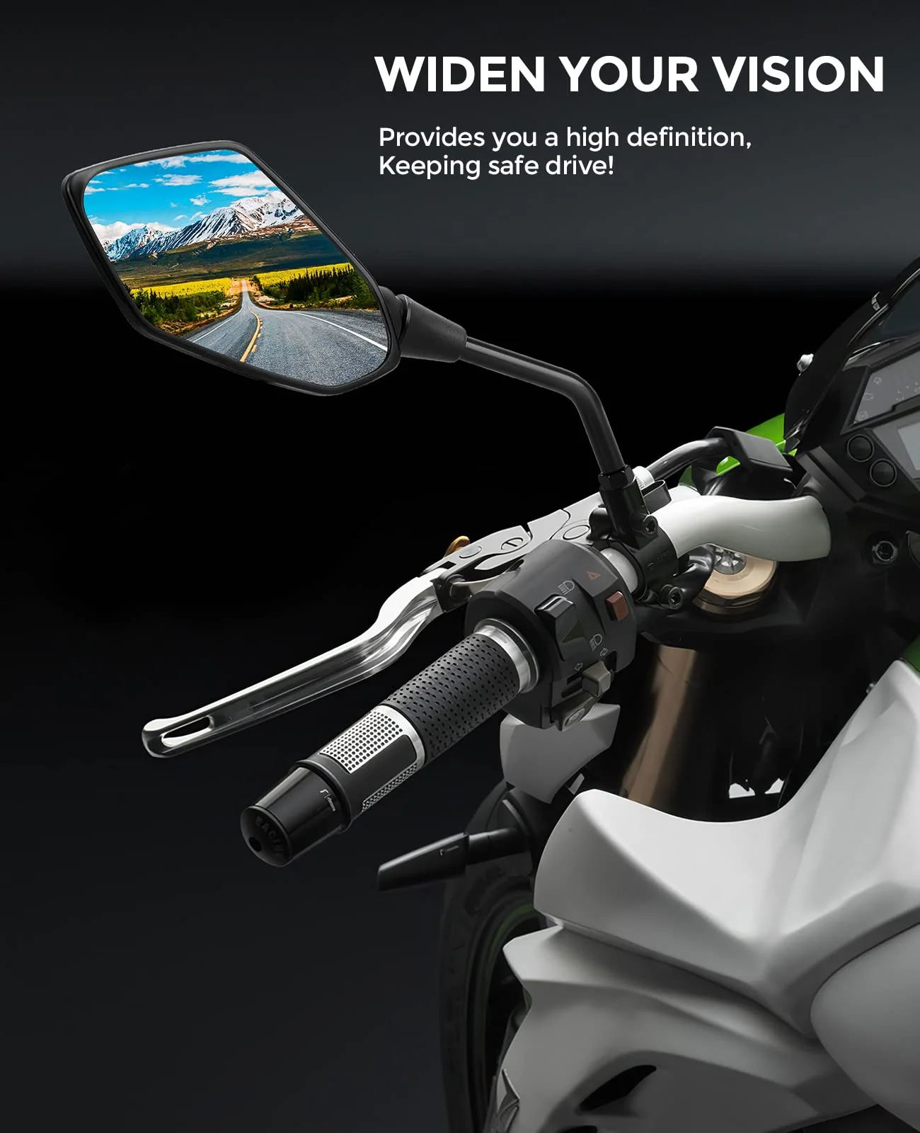 Universal Motorcycle Mirrors with M8 M10 Bolt - Image 2