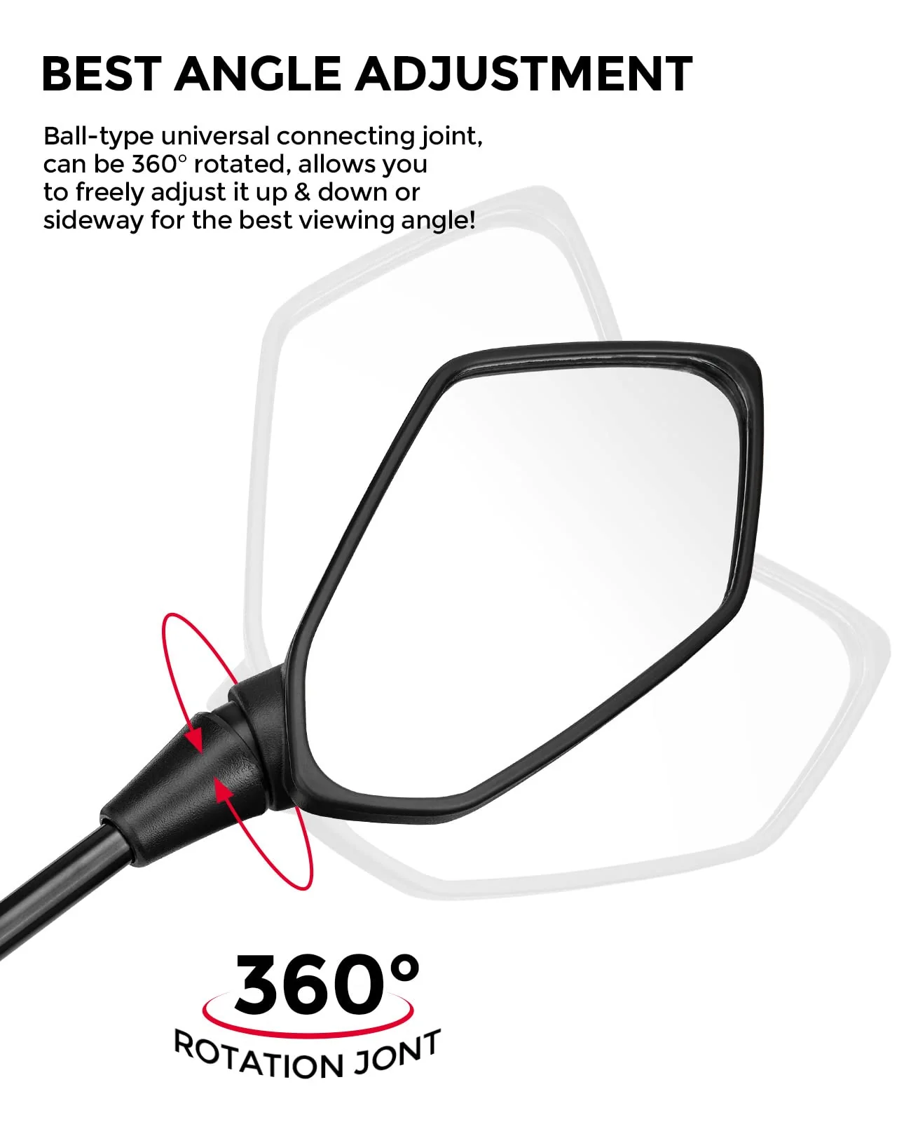 Universal Motorcycle Mirrors with M8 M10 Bolt - Image 4