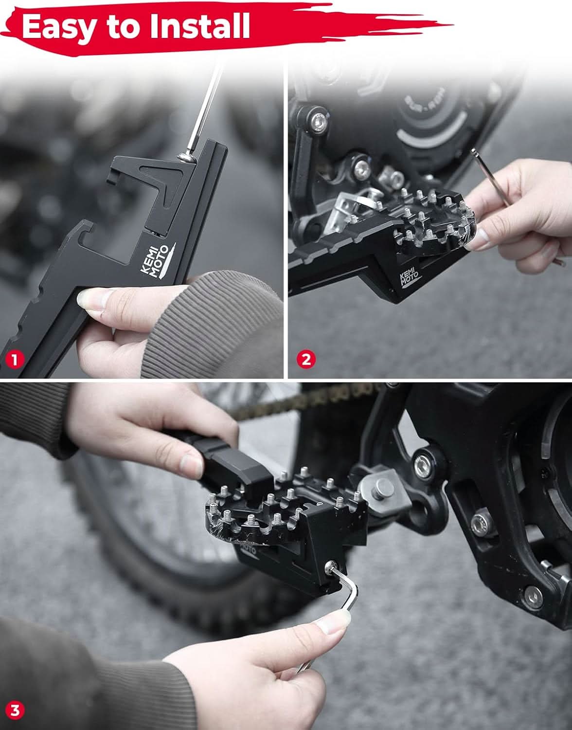Universal Passenger Footpegs for Enduros and Surron Segway X160|X260 - Image 4