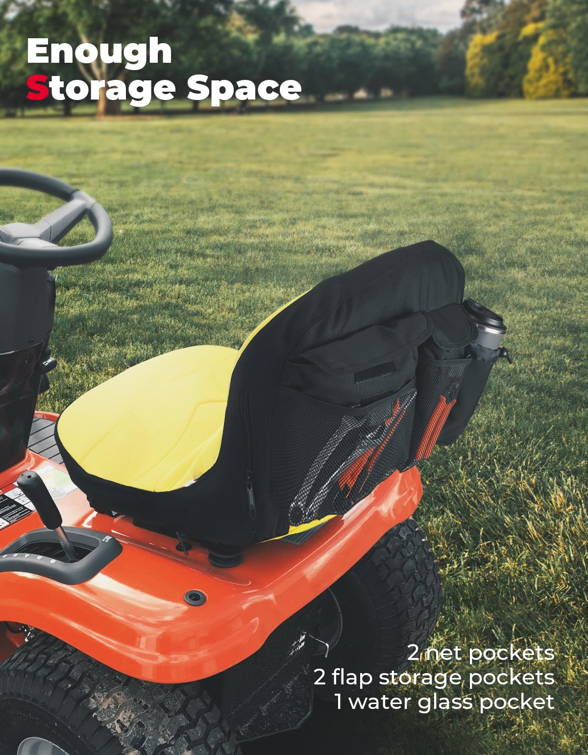 Universal Riding Lawn Mower Seat Cover For 12.5"-14" High Seats - Image 4