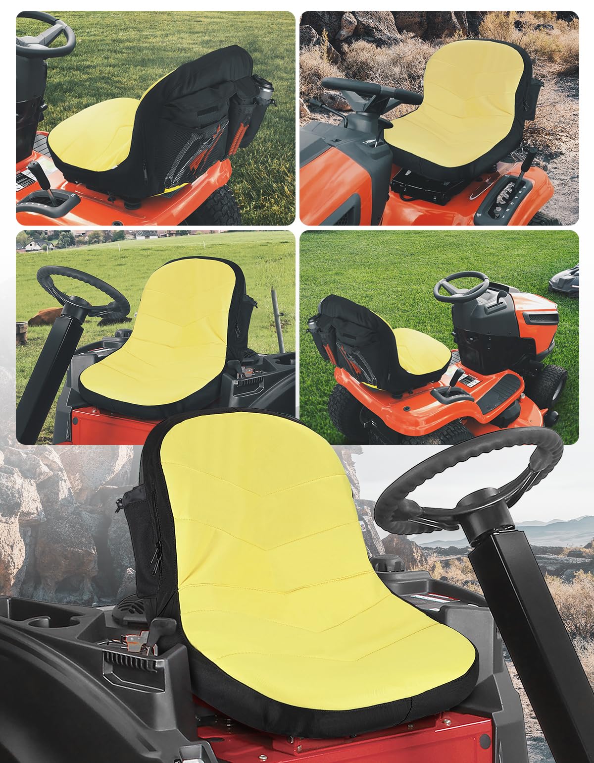 Universal Riding Lawn Mower Seat Cover For 12.5"-14" High Seats - Image 7