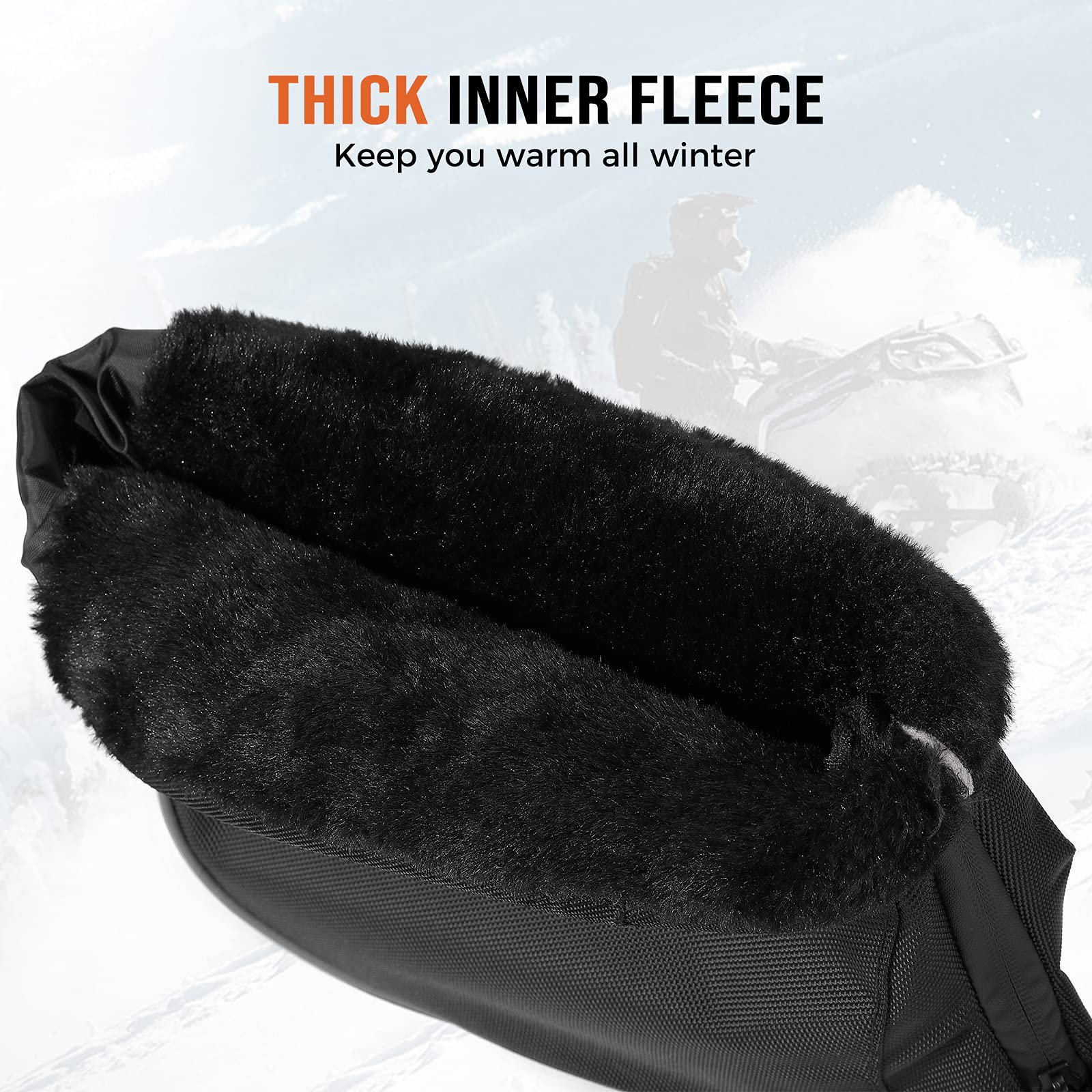 Snowmobile ATV Handlebar Gloves Waterproof Muffs - Image 3