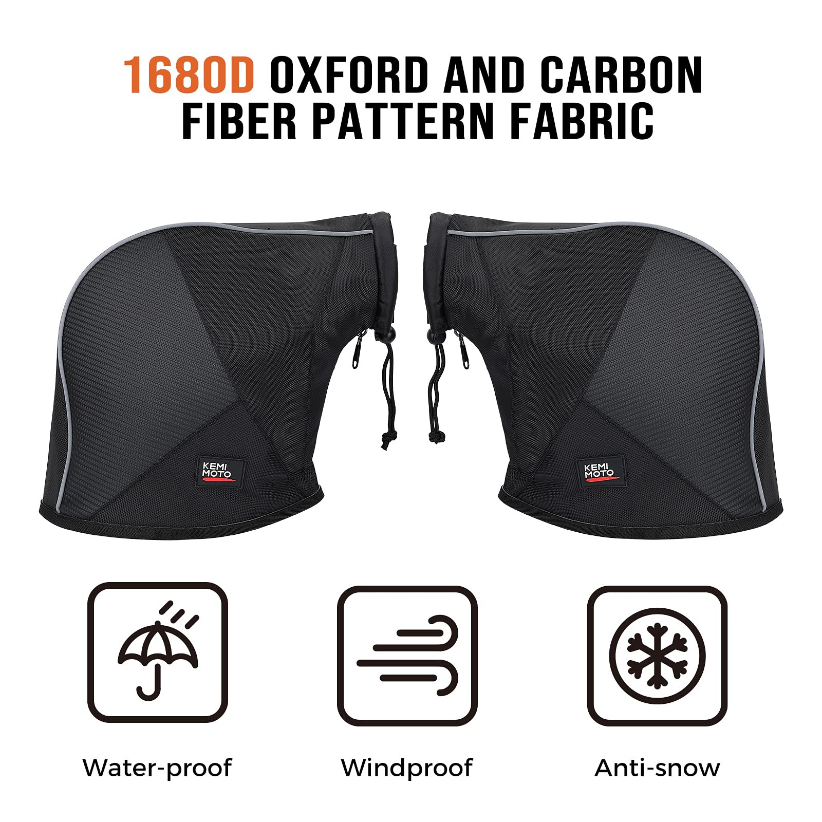 Snowmobile ATV Handlebar Gloves Waterproof Muffs - Image 4