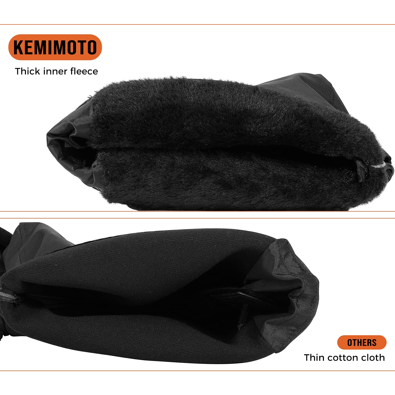 Snowmobile ATV Handlebar Gloves Waterproof Muffs - Image 5