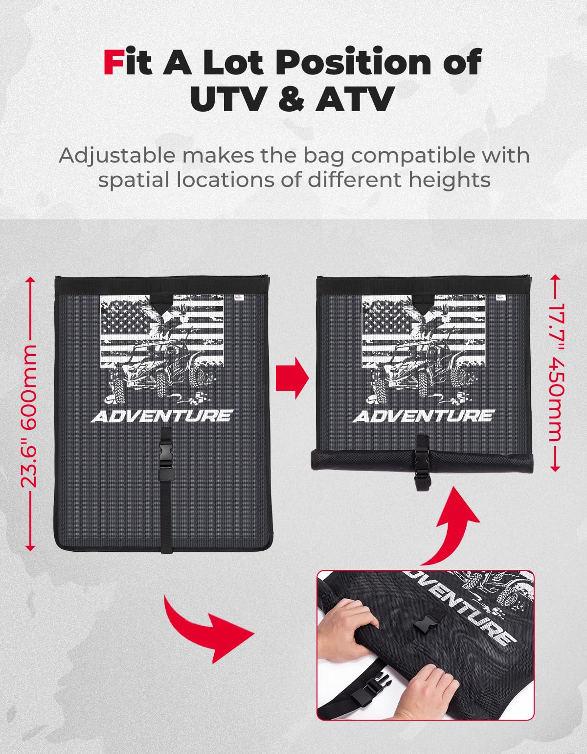 Universal Trash Sack Mesh Trash Bag for UTV Golf - Image 3