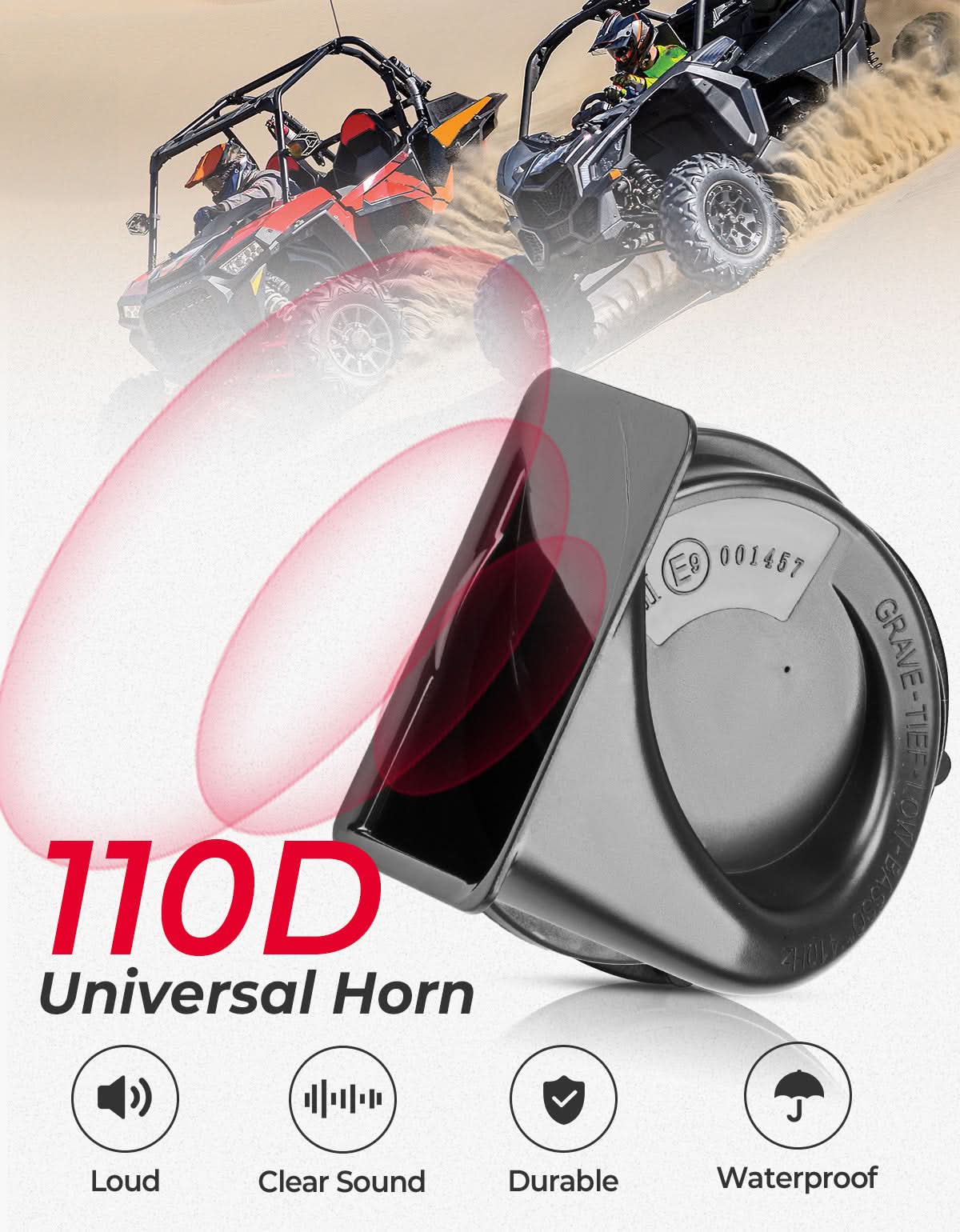Universal Turn Signal Levers with 110D Horn, DC10-48V 10A for Polaris, Can-Am, Golf Cart, Teryx, CFMOTO - Image 6
