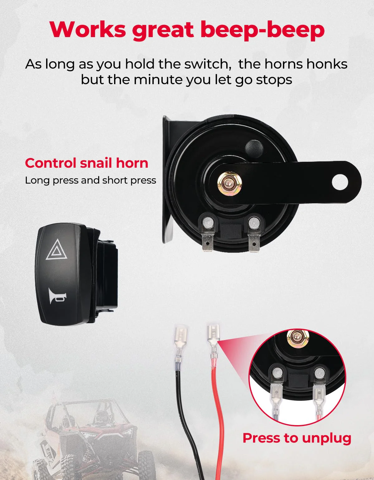 Universal Plug & Play Turn Signal Kit With Rocker Switch & 110D Horn - Image 6