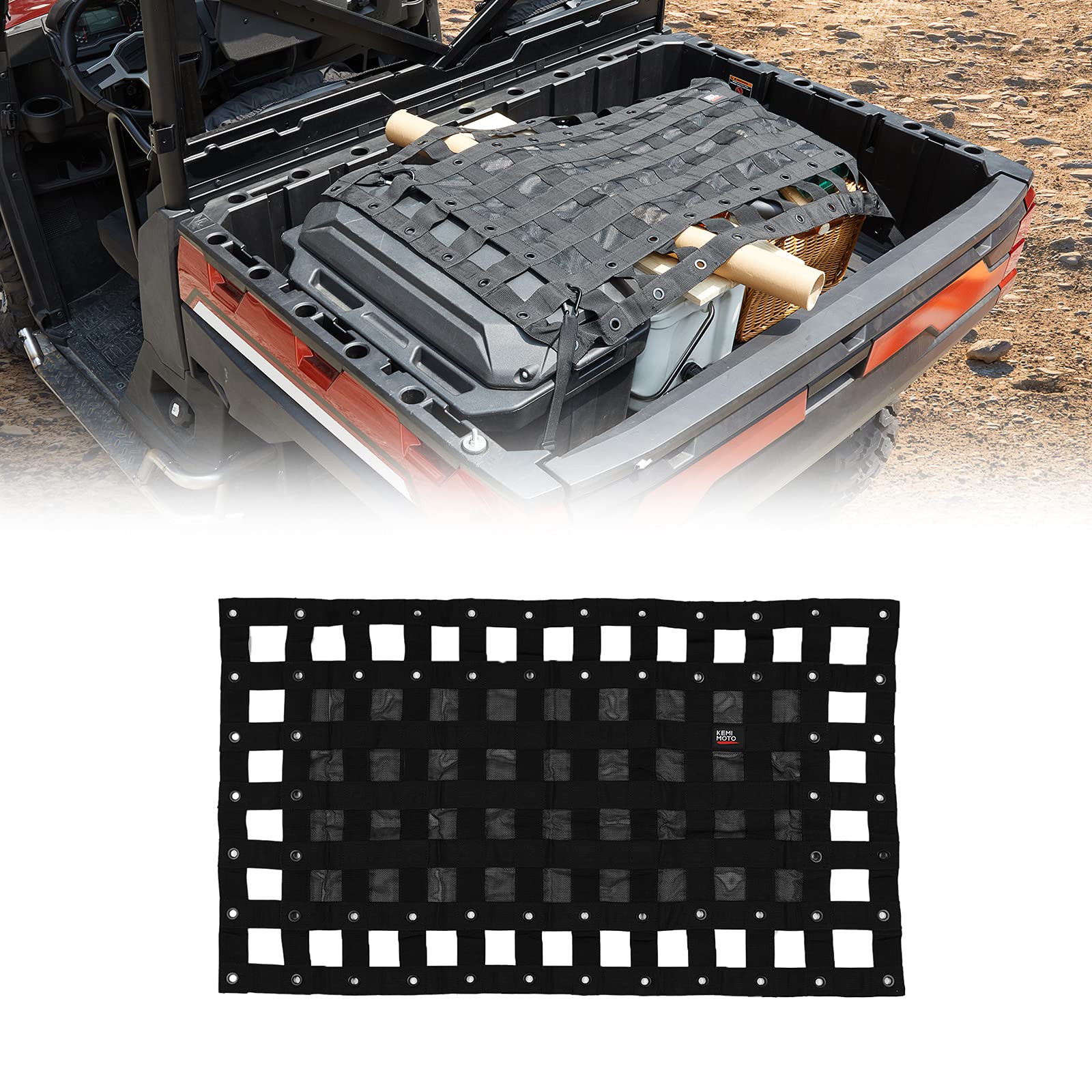 Heavy Duty UTV Bed Cargo Net for Polaris Ranger, Can-Am - Image 10