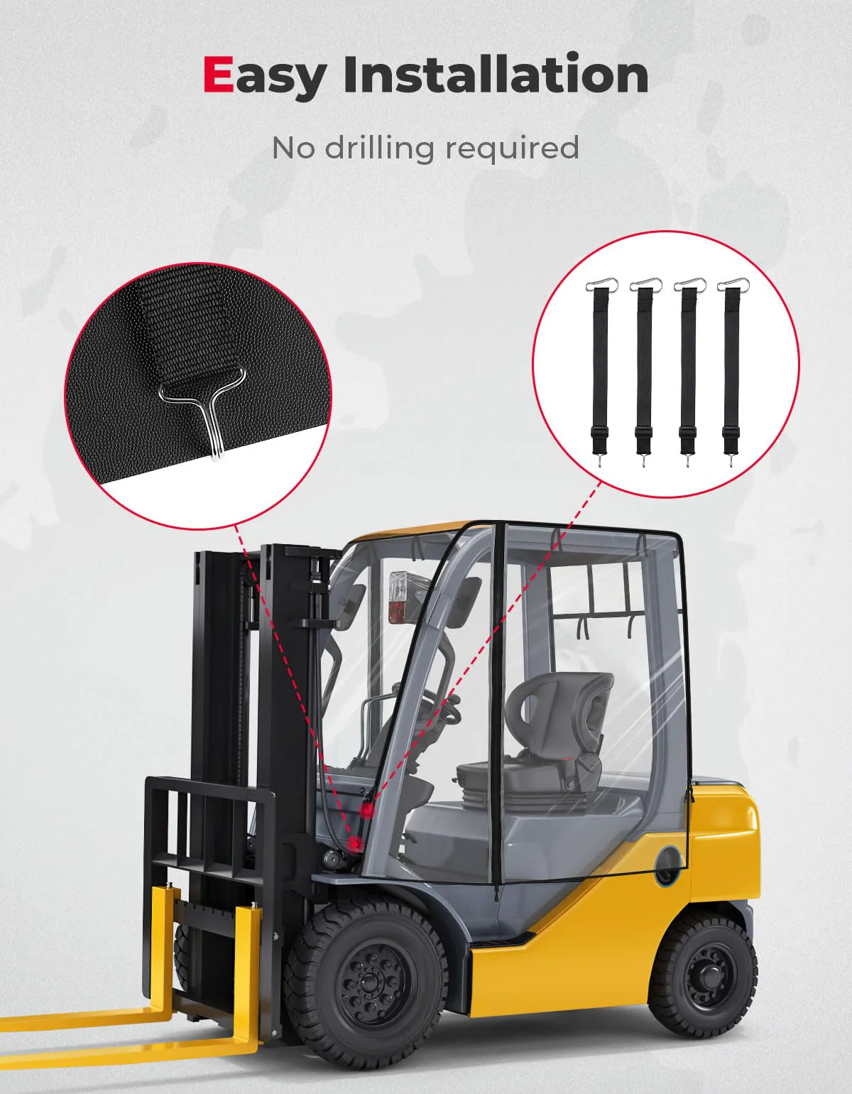 Universial Clear Forklift Cab Enclosures up to 8000 lbs Truck - Image 7