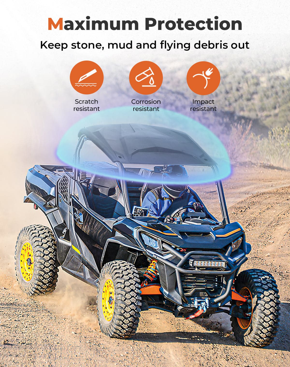 Upgrade Hard Roof for Can-Am Maverick Sport Trail Commander - Image 5