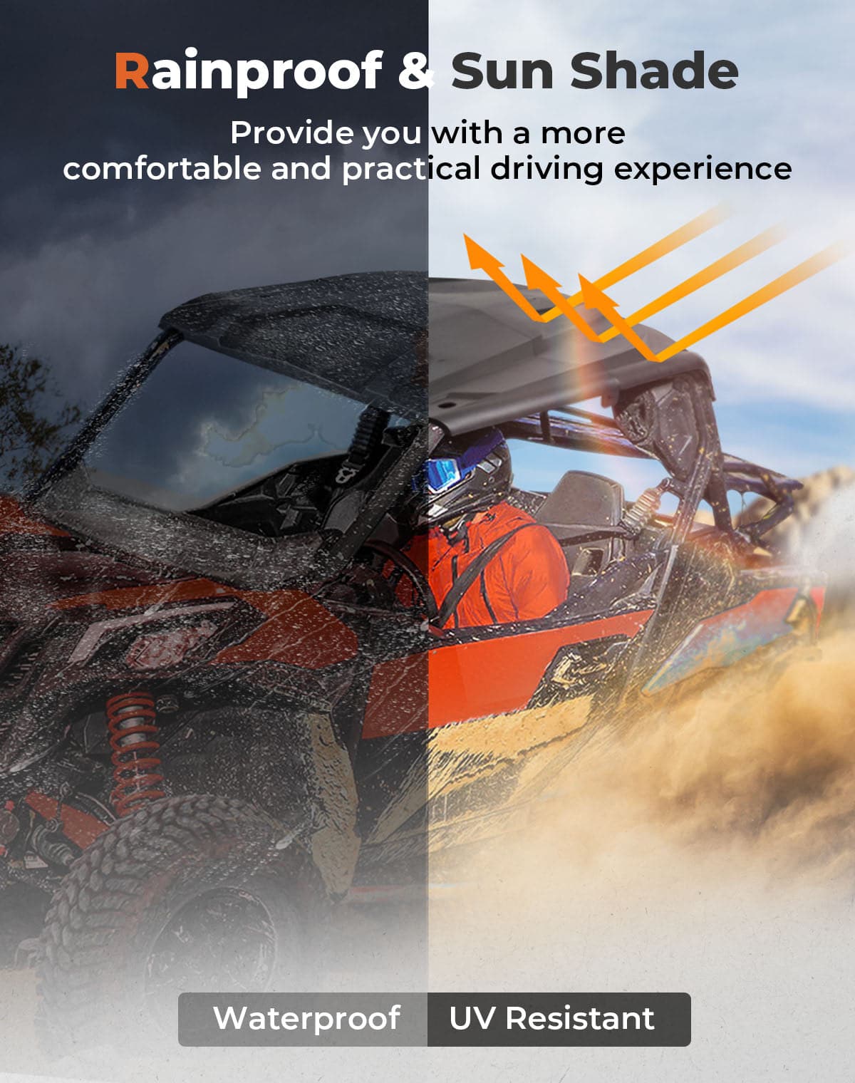 Upgrade Hard Roof for Can-Am Maverick Sport Trail Commander - Image 6