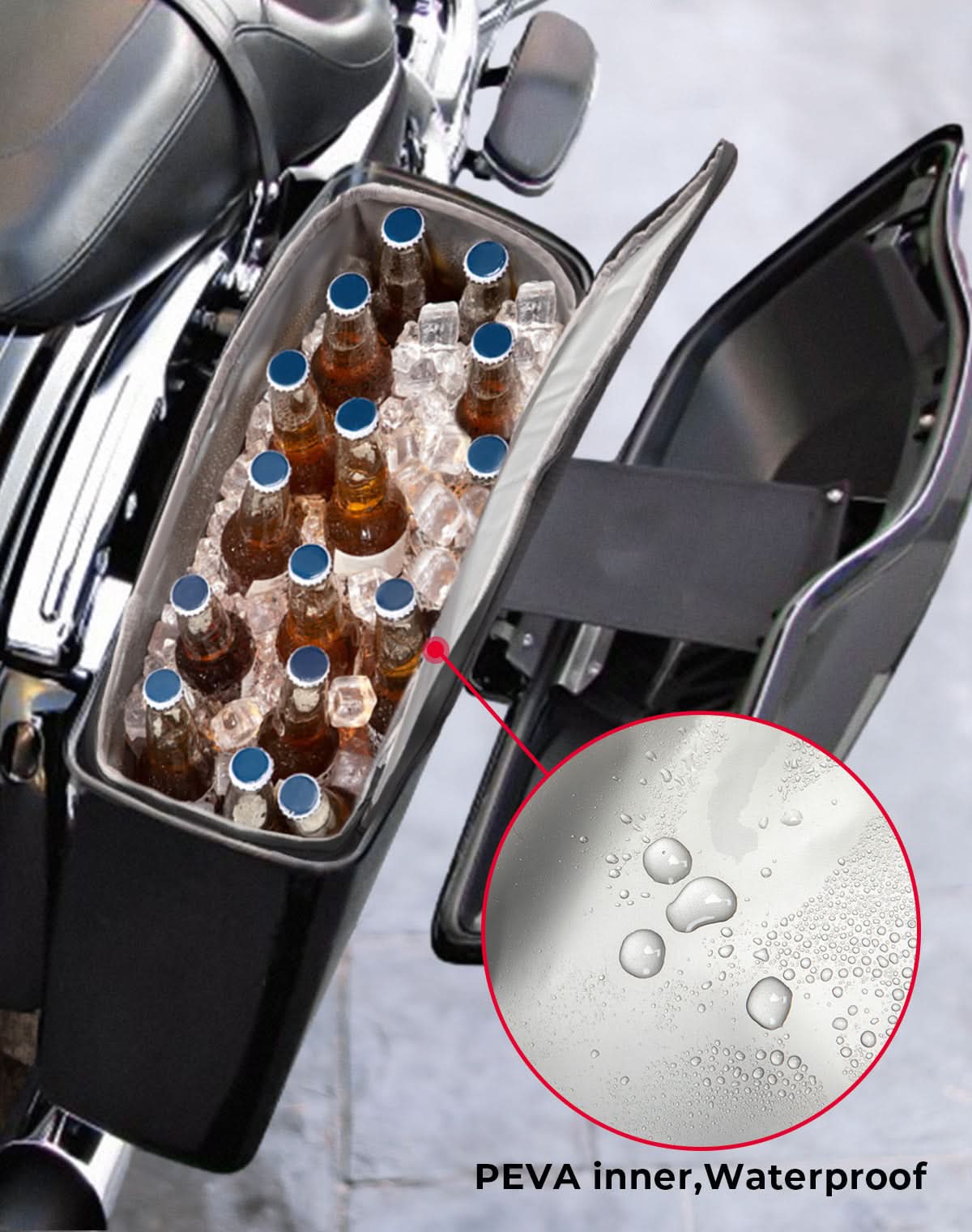 Upgrade Leakproof Saddlebag Cooler for Touring Road Glide Street Glide Road King - Image 4