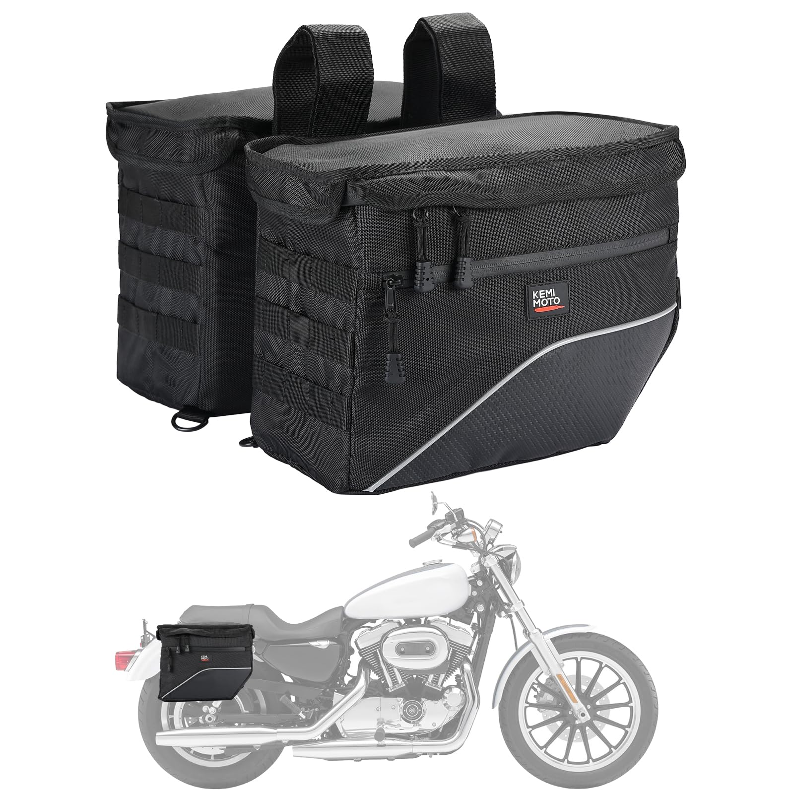 Upgrade Motorcycle 26L Universal Middle-Sized Saddle Bags
