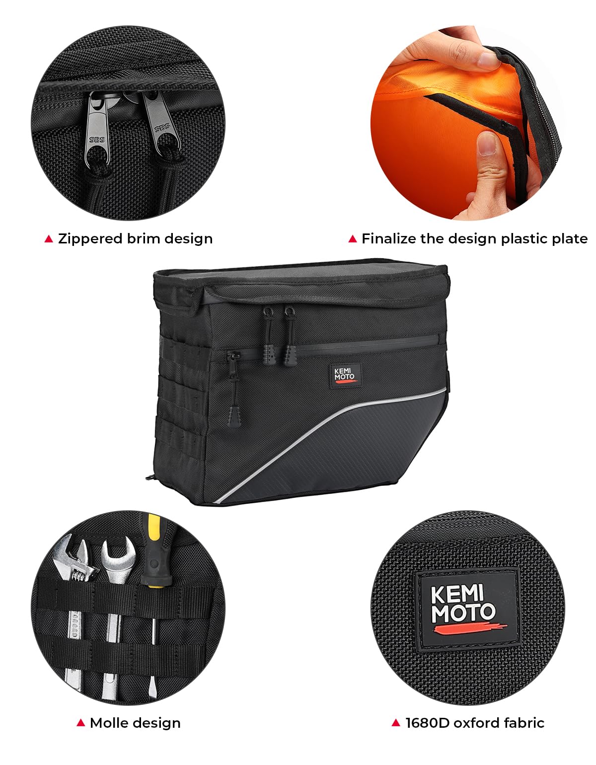 Upgrade Motorcycle 26L Universal Middle-Sized Saddle Bags - Image 3