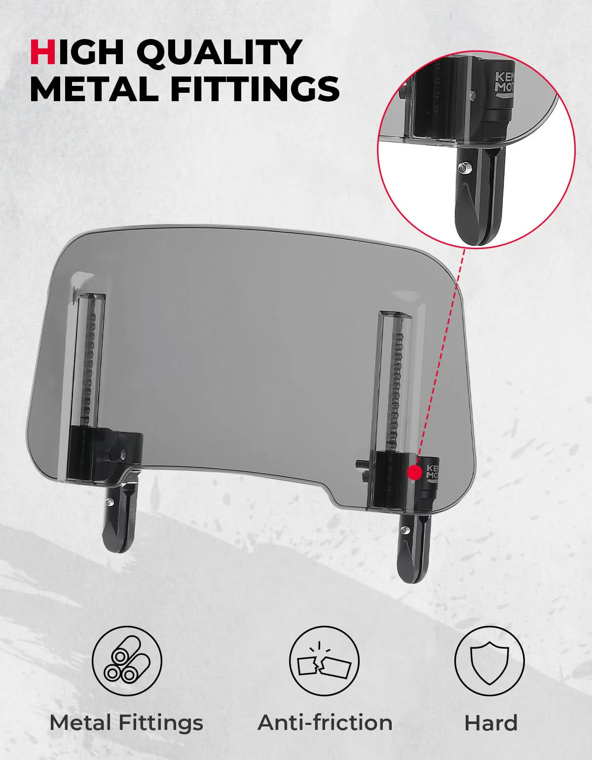 Upgraded Aluminum Metal Heightened Windshield - Image 2