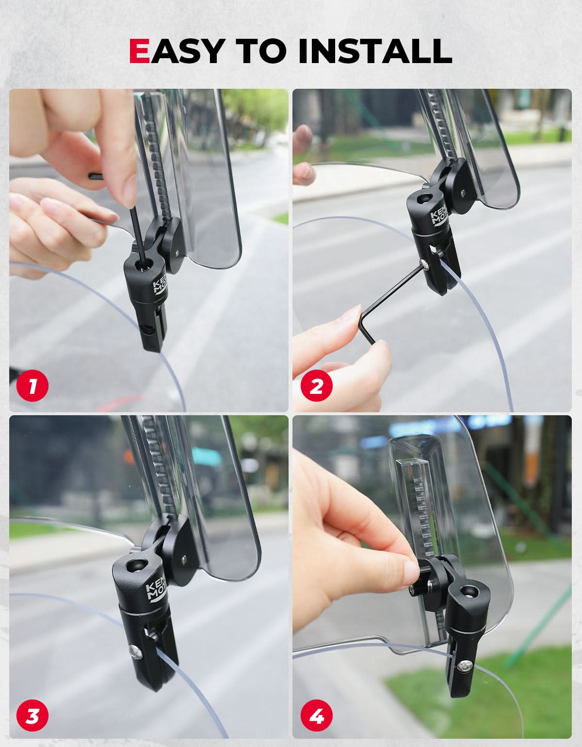 Upgraded Aluminum Metal Heightened Windshield - Image 4