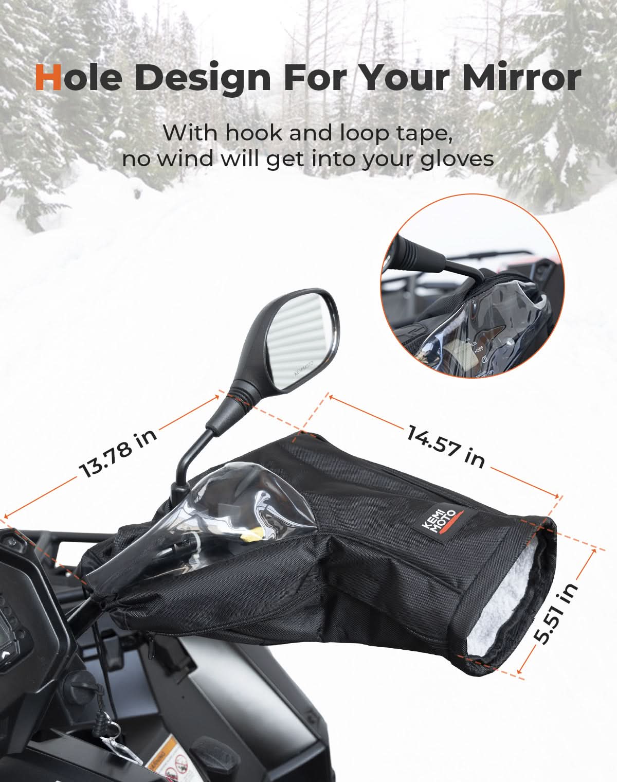 Upgraded ATV Waterproof Gloves for Motorcycle Sportsman Grizzly Scrambler FourTrax - Image 5