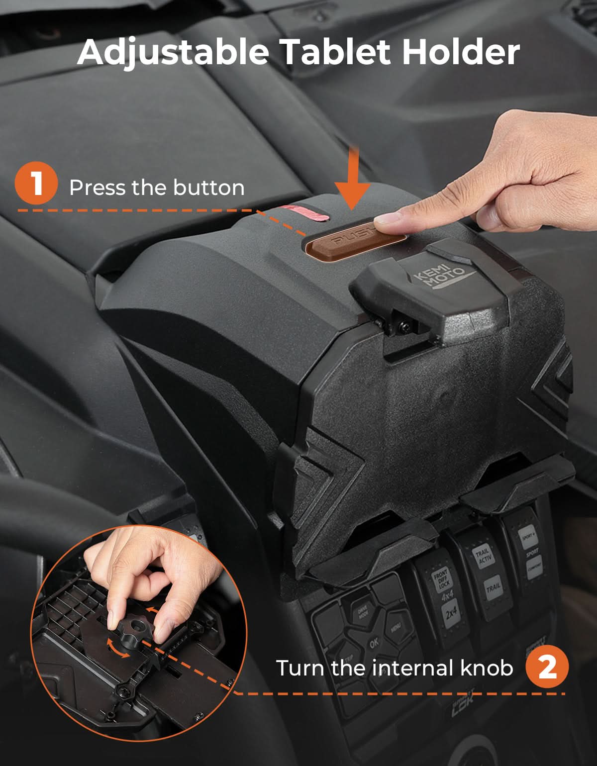 Upgraded Device Tablet Holder for Can-Am Maverick X3 / X3 MAX - Image 4