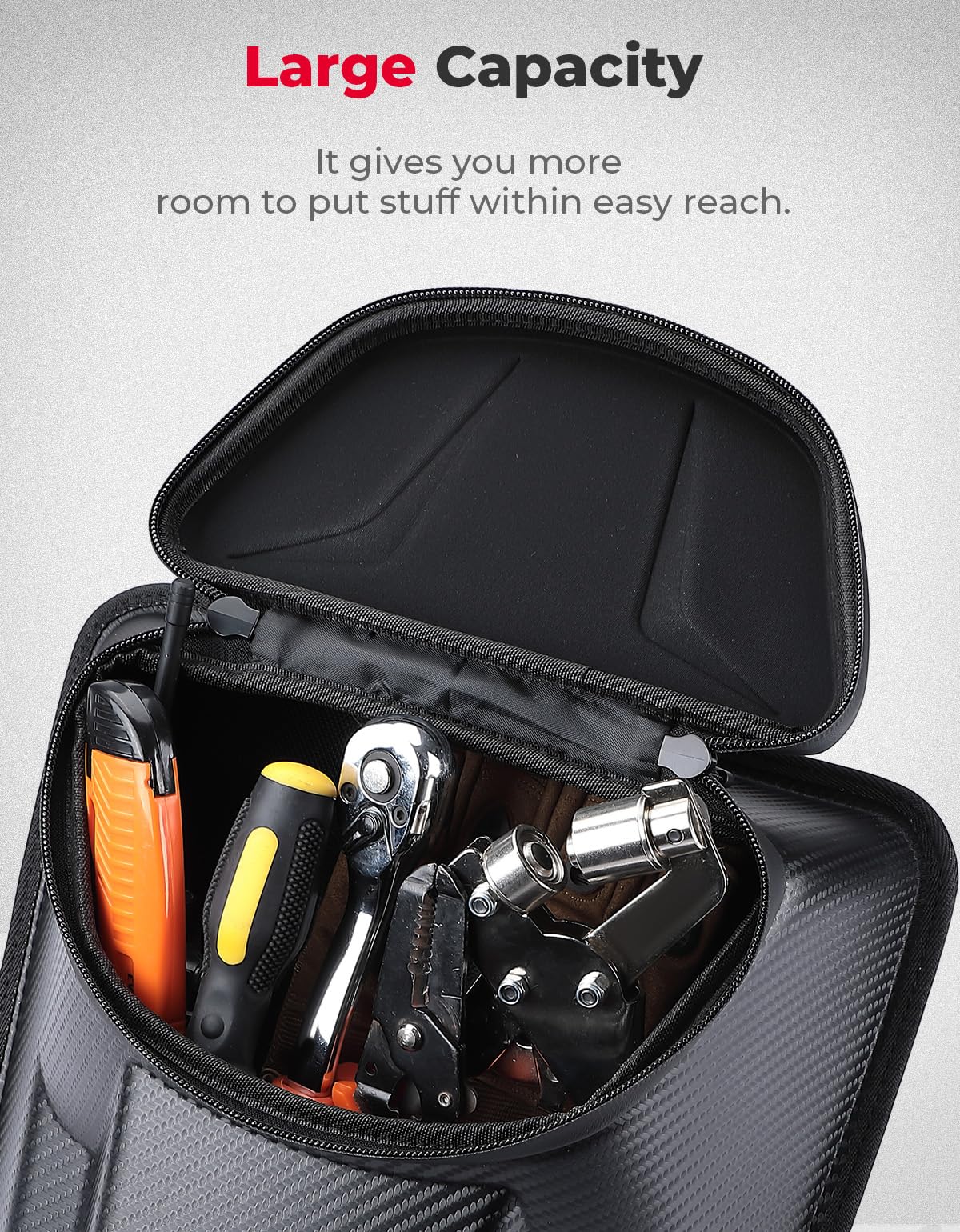Upgraded EVA UTV Center Storage Bag with PVC Zippers for Polaris RZR - Image 3