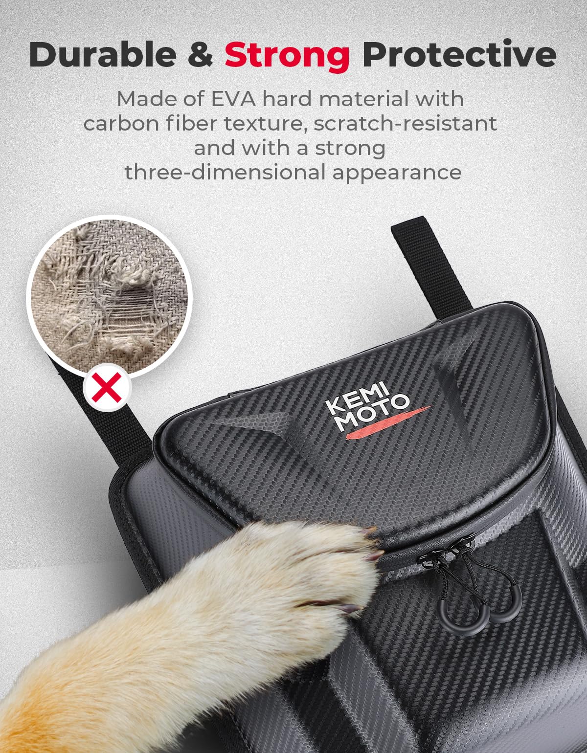 Upgraded EVA UTV Center Storage Bag with PVC Zippers for Polaris RZR - Image 5