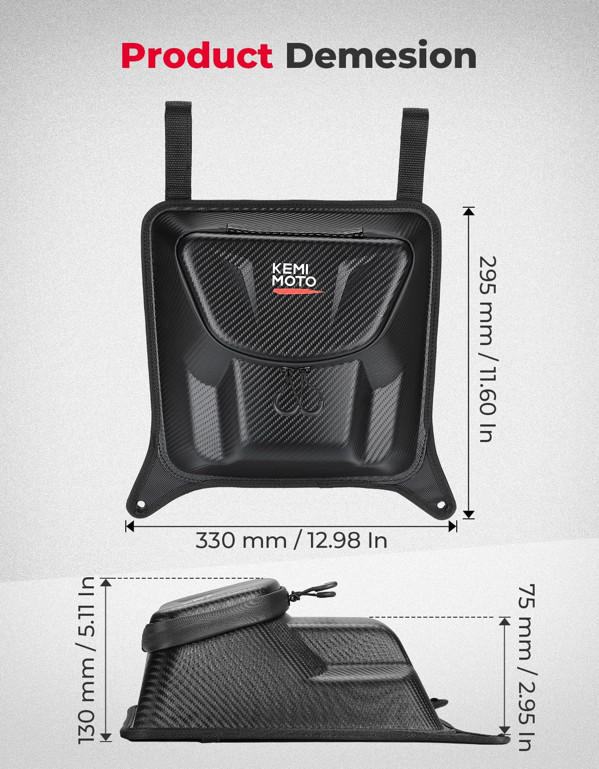 Upgraded EVA UTV Center Storage Bag with PVC Zippers for Polaris RZR - Image 7