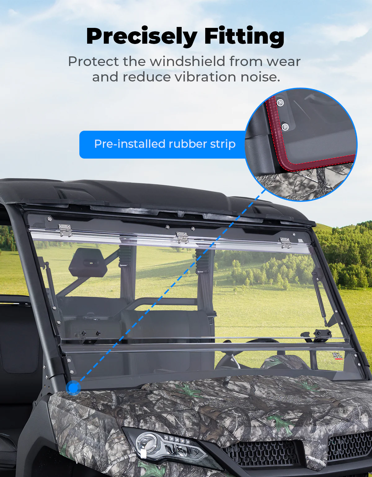Upgraded Flip Front Windshield For CFMOTO Uforce 1000|1000 XL - Image 4