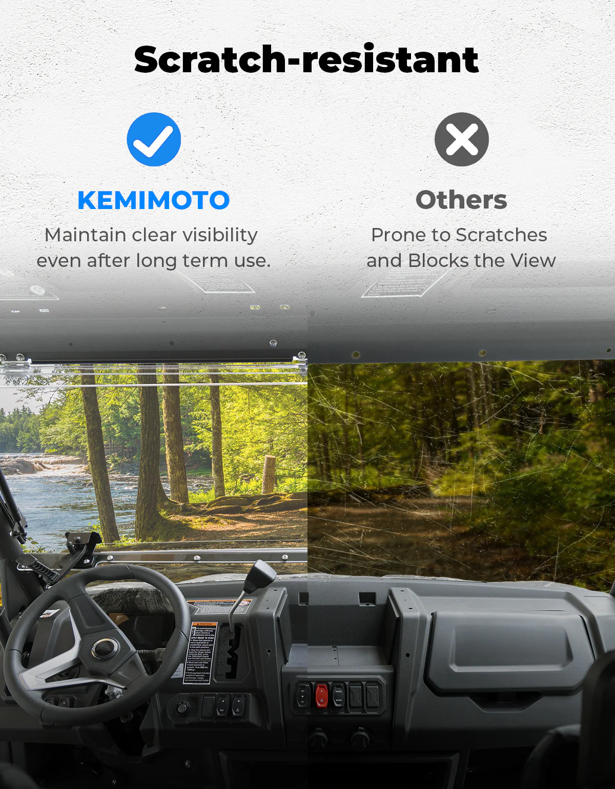 Upgraded Flip Front Windshield For CFMOTO Uforce 1000|1000 XL - Image 6