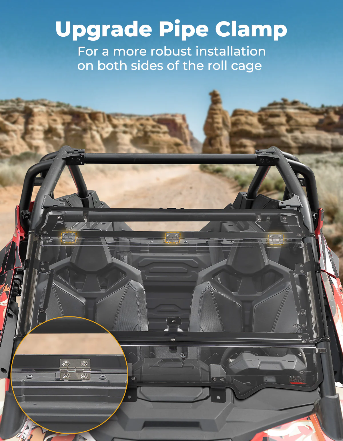 Upgraded Flip Windshield with Slide Window for 2020-2024 RZR PRO XP/4 - Image 6