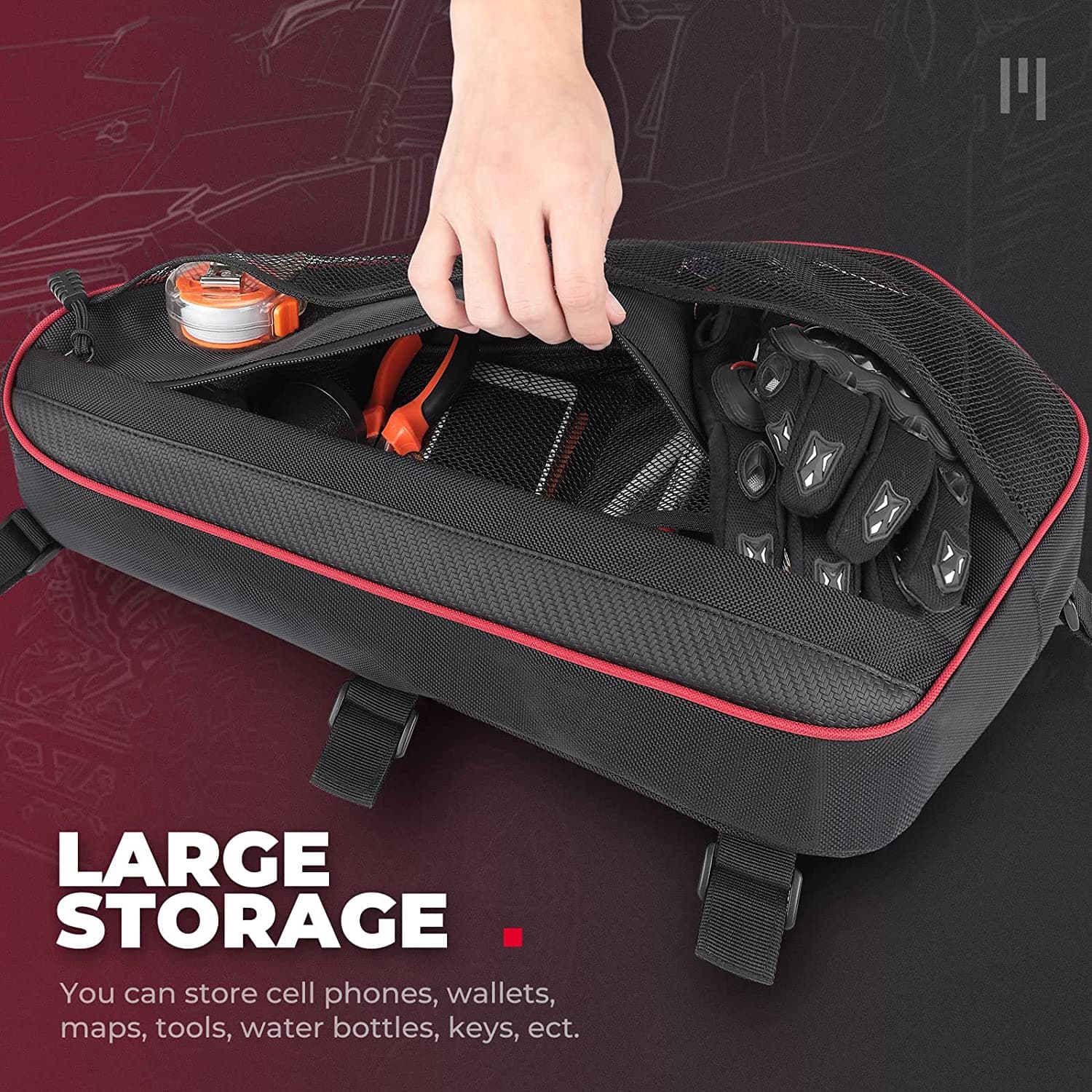 Lower Door Storage Bags for Polaris RZR 900 S 1000 S XP 1000 /Turbo 2014-2023 - Image 4