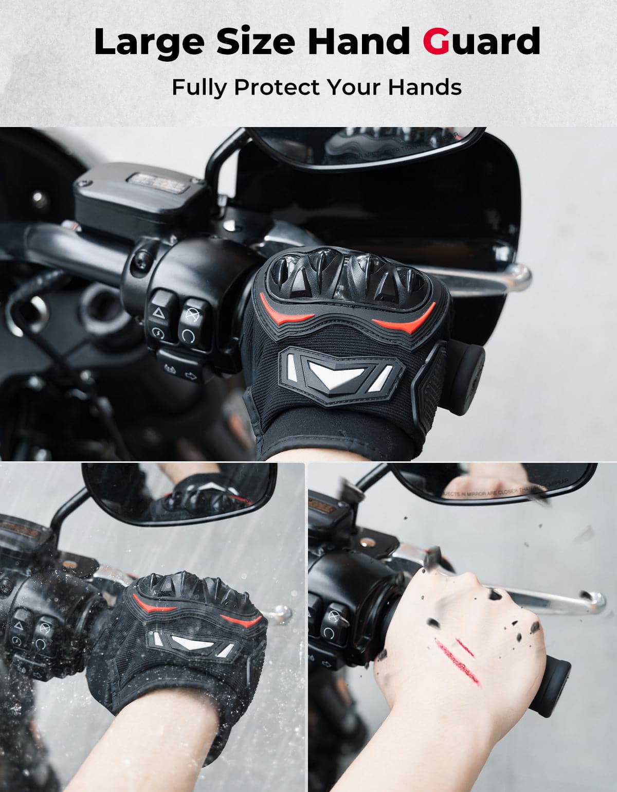 Upgraded Motorcycle Handguards 1 Pair for Softail Dyna Cruiser - Image 2