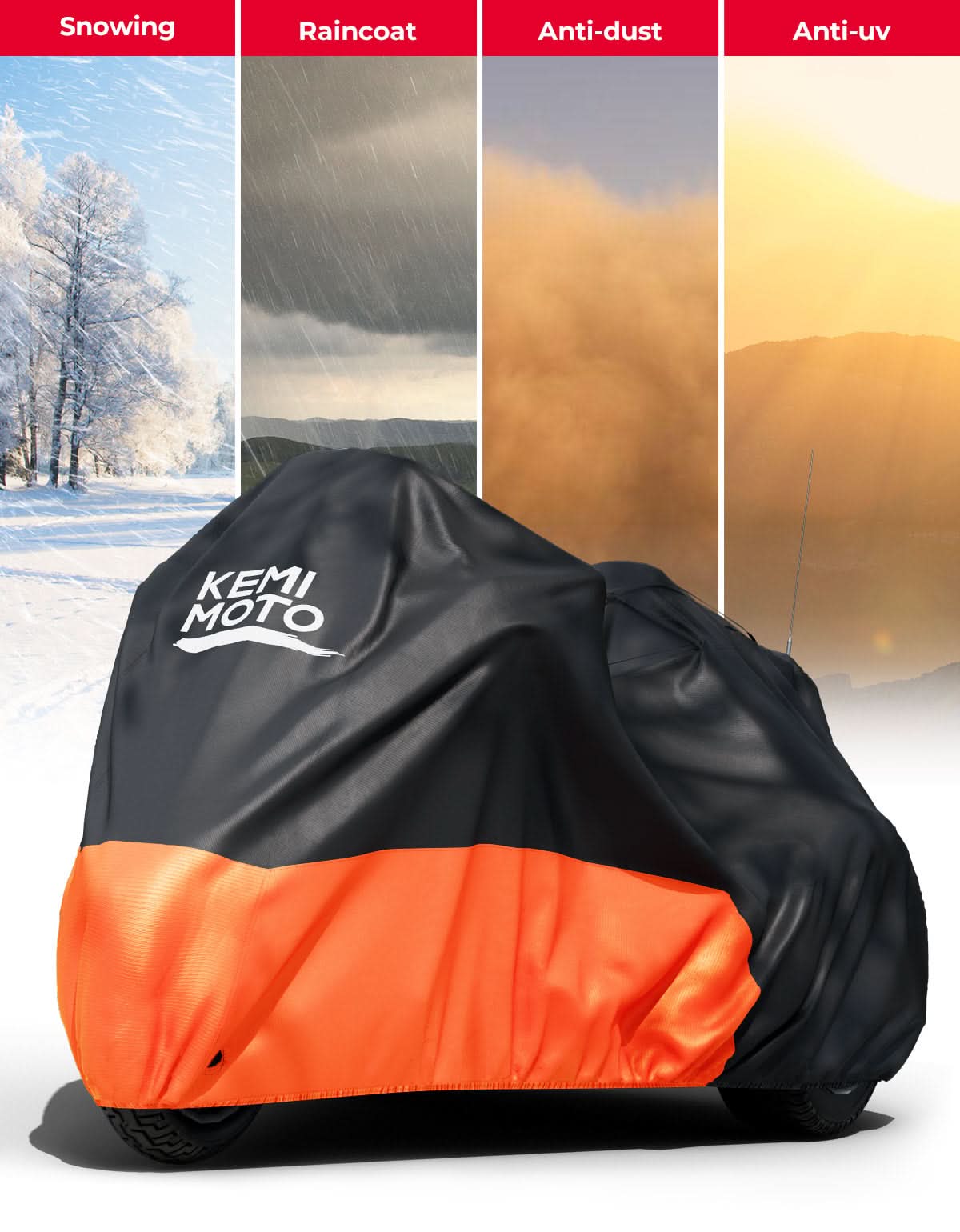 Upgraded Motorcycle Trike Cover 3 Wheel Waterproof Cover for Trike Models - Image 5