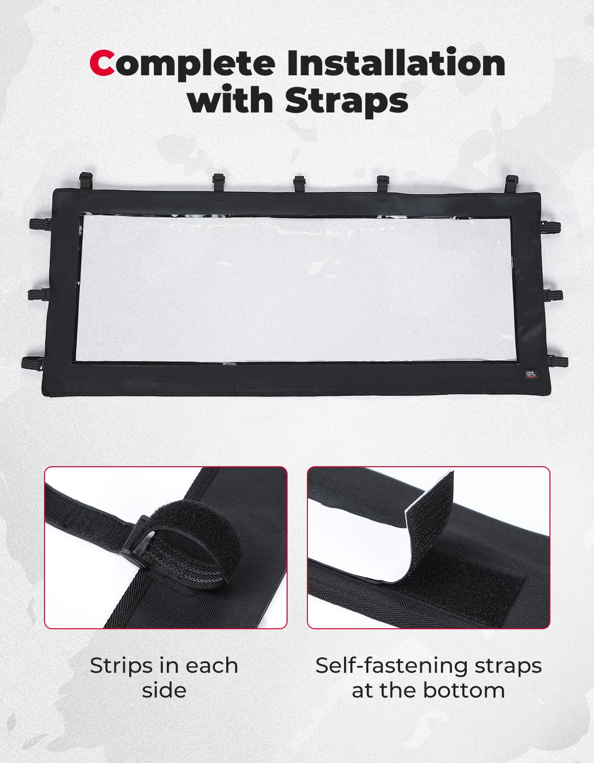 Waterproof Soft Rear Window for Ranger XP 1000/Crew, 1000/Crew, XP 900 - Image 4