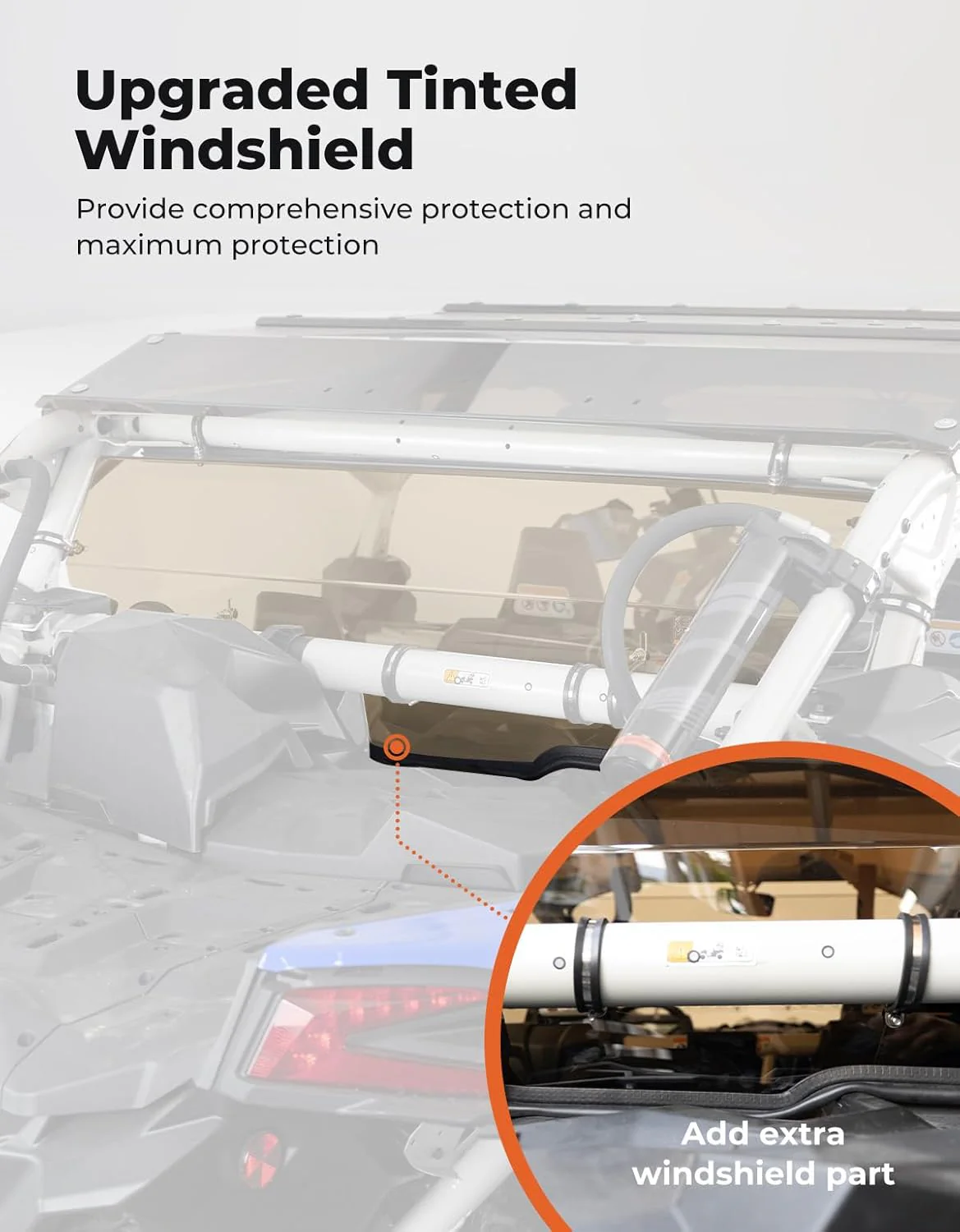 Upgraded Rear Tinted Windshield for Can-Am Maverick X3 / X3 MAX - Image 2