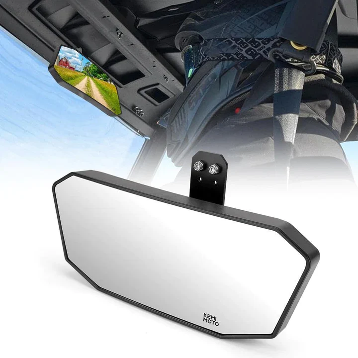 Upgraded Rear View Mirror & Rear View Mirror for Polaris Ranger - Image 2