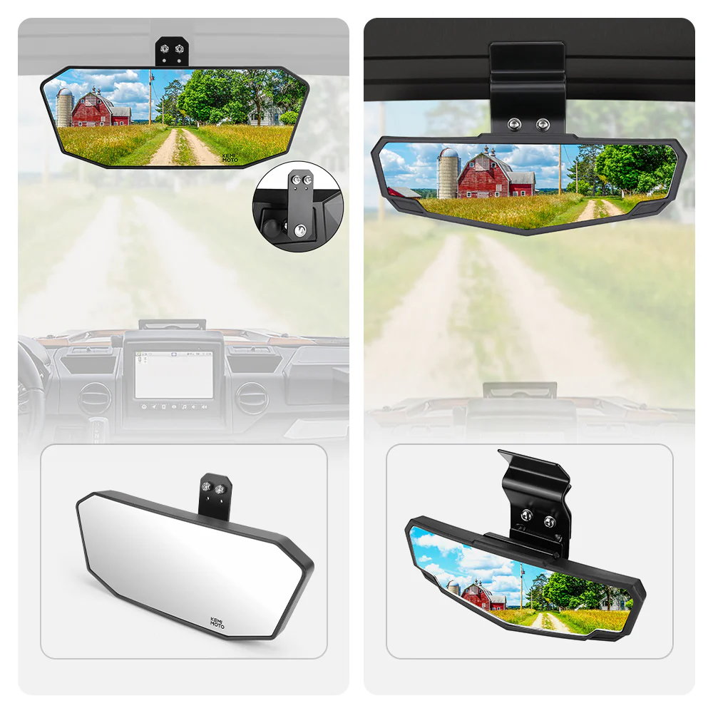 Upgraded Rear View Mirror & Rear View Mirror for Polaris Ranger - Image 4