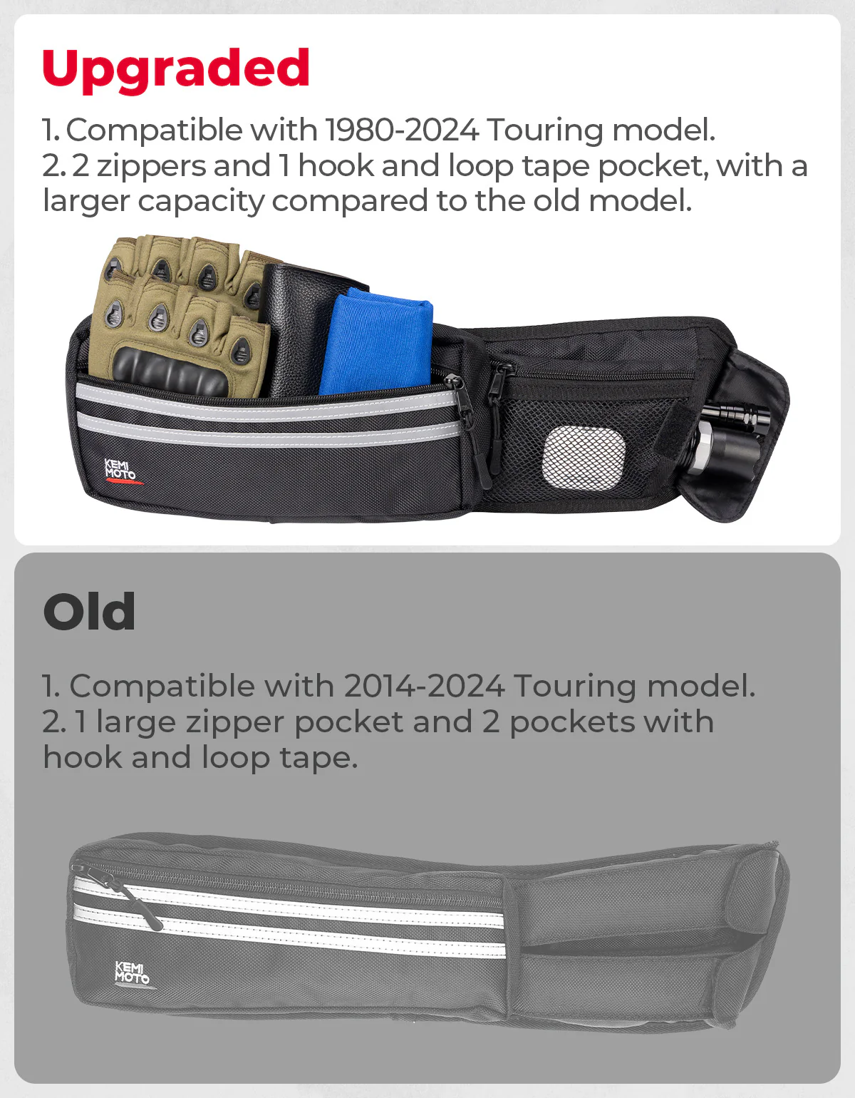 Upgraded Saddlebag Lid Organizers 2 Pack for Touring Street Glide Road King - Image 2