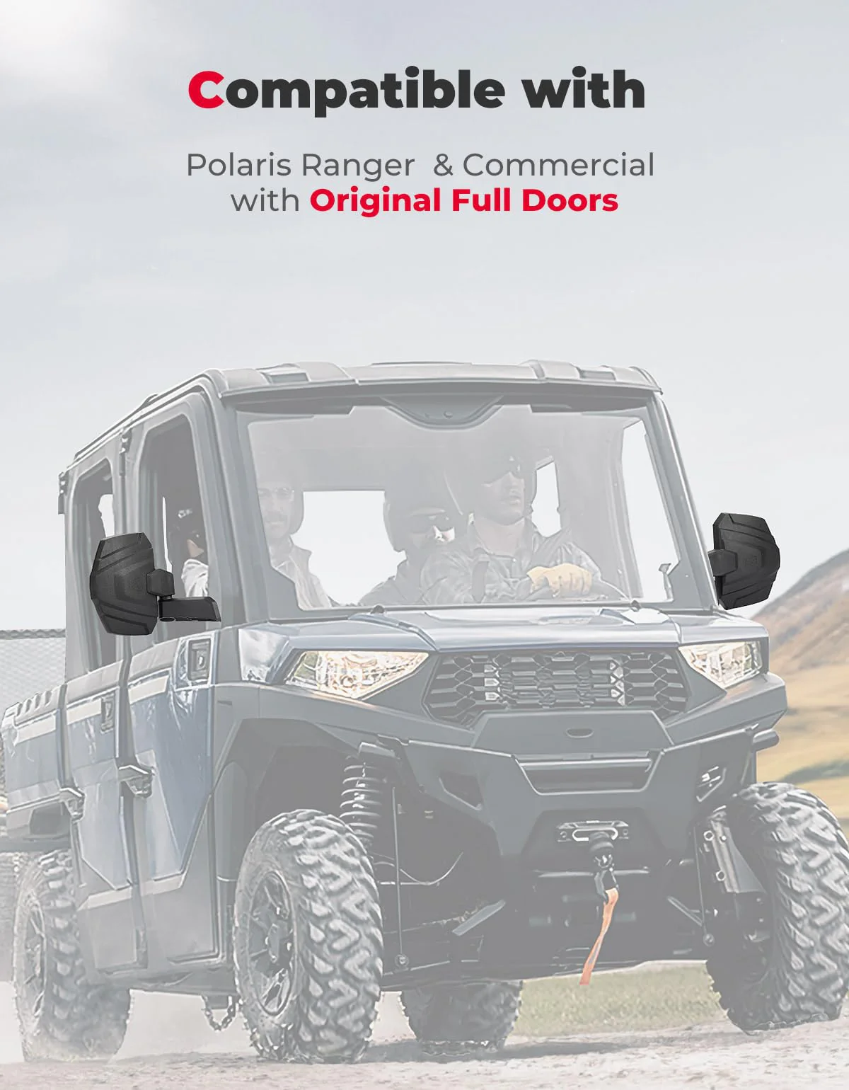 Upgraded Side Mirrors for Ranger 1000 570/Commercial Pro XD - Image 2